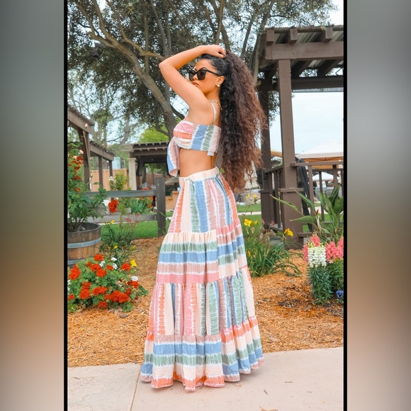 Colorful Striped Two-Piece Set - Picture 5 of 7